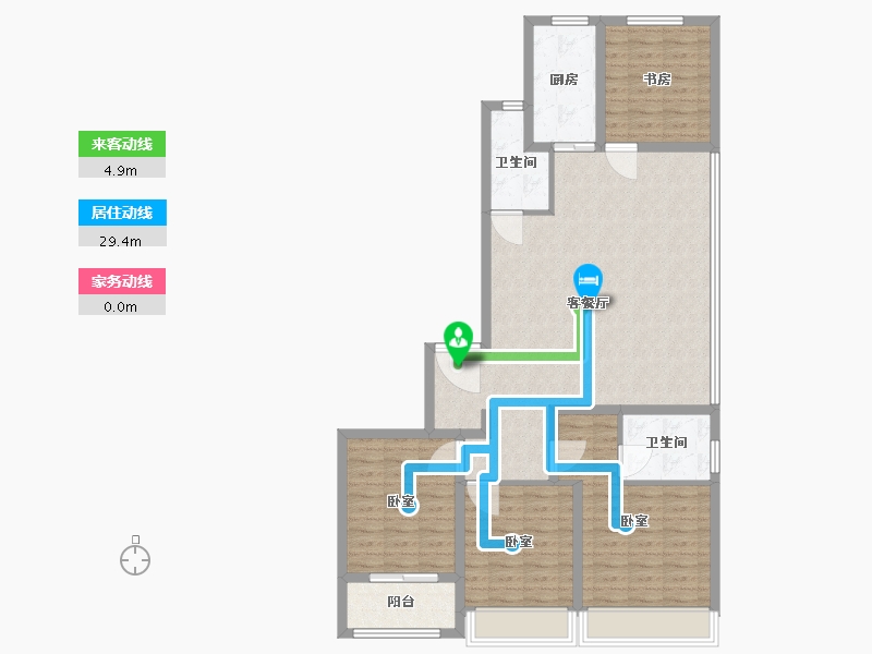 浙江省-温州市-大诚瓯江印象-110.00-户型库-动静线