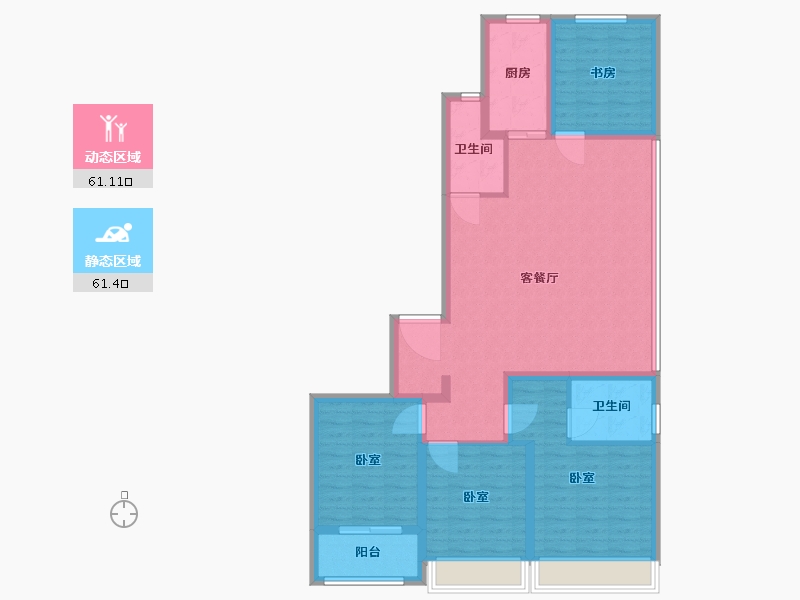 浙江省-温州市-大诚瓯江印象-110.00-户型库-动静分区