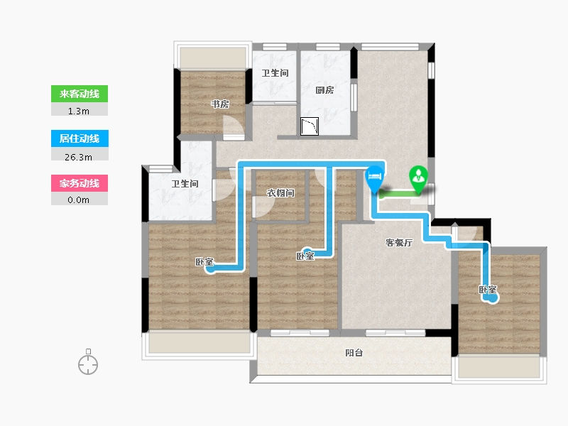 浙江省-杭州市-春和云境-112.78-户型库-动静线