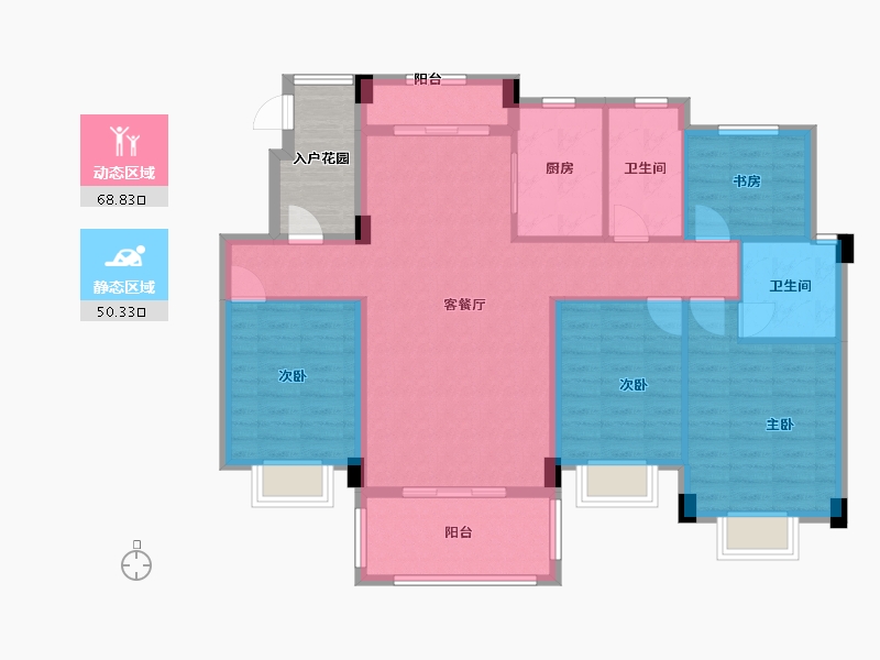 江西省-九江市-御景东方-112.80-户型库-动静分区