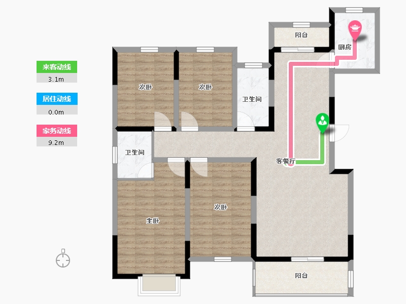 江西省-南昌市-中煤凯旋湾-123.00-户型库-动静线