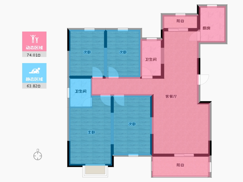 江西省-南昌市-中煤凯旋湾-123.00-户型库-动静分区