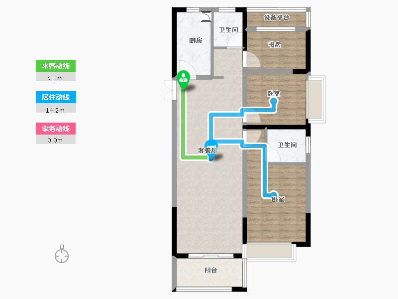 安徽省-合肥市-合肥奥园城市天地-95.00-户型库-动静线