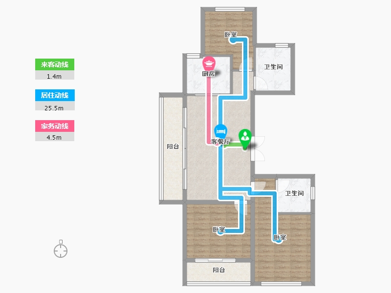 浙江省-杭州市-融创滨江杭源御潮府-93.63-户型库-动静线