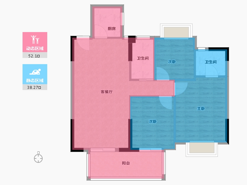 福建省-南平市-富金湖壹号-82.00-户型库-动静分区