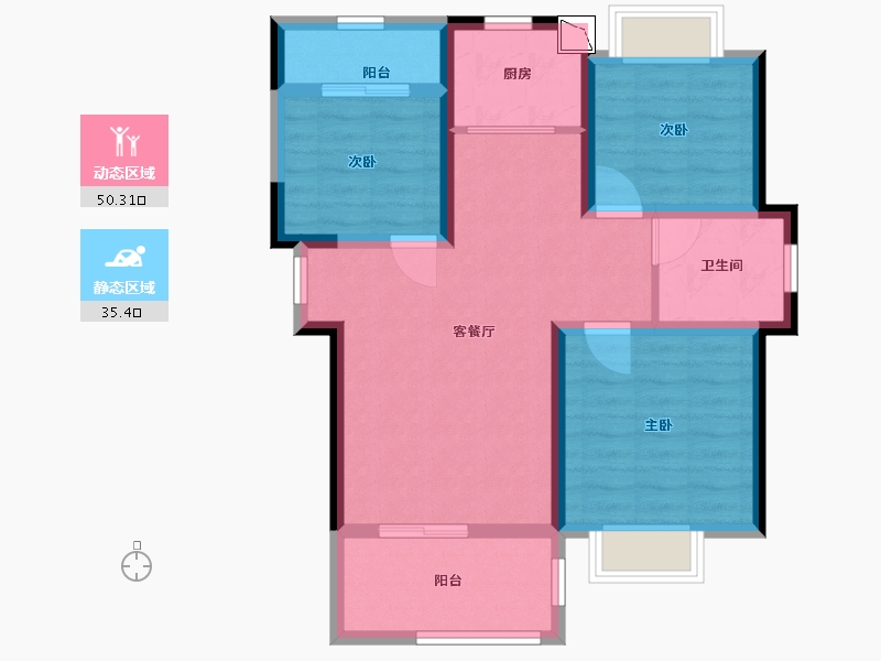 江西省-南昌市-保利春天里-75.70-户型库-动静分区