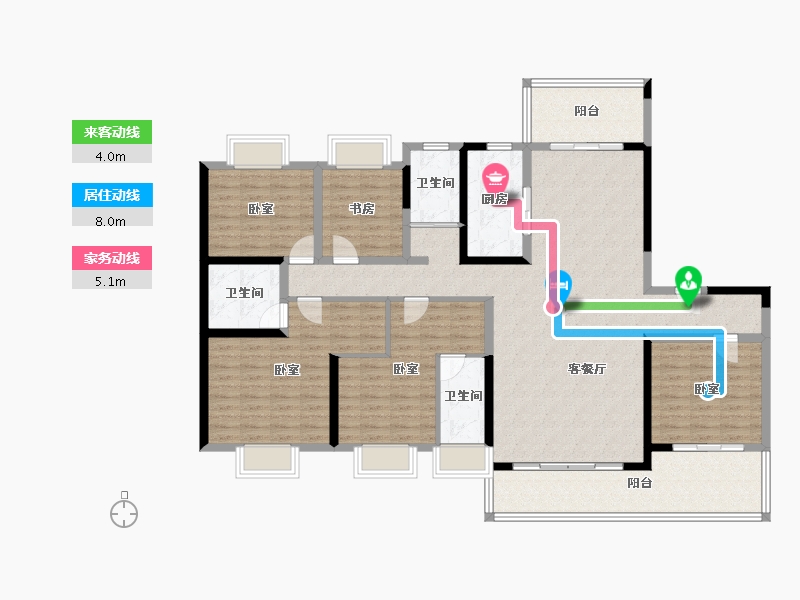 广西壮族自治区-玉林市-玉林碧桂园凤凰城-155.68-户型库-动静线