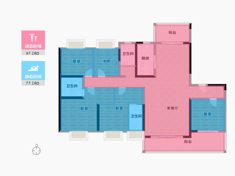 广西壮族自治区-玉林市-玉林碧桂园凤凰城-155.68-户型库-动静分区