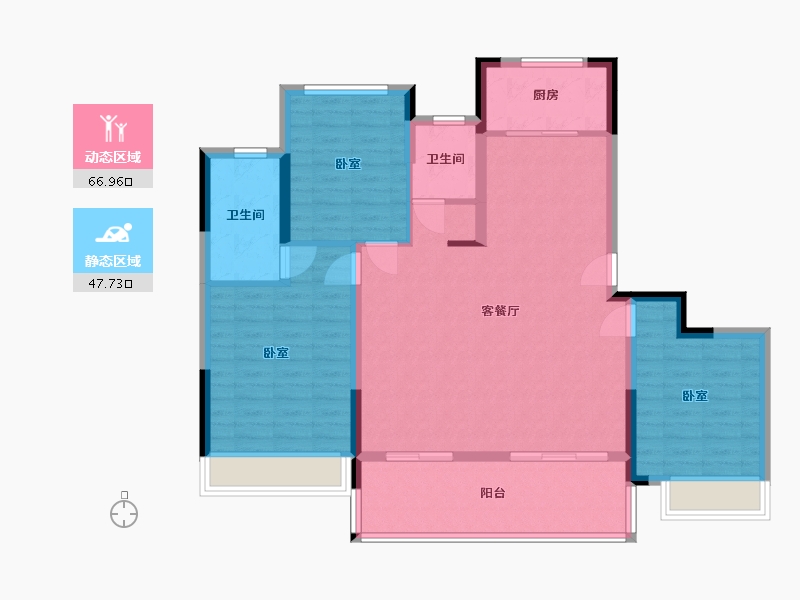 浙江省-温州市-新鸿金誉府-103.78-户型库-动静分区