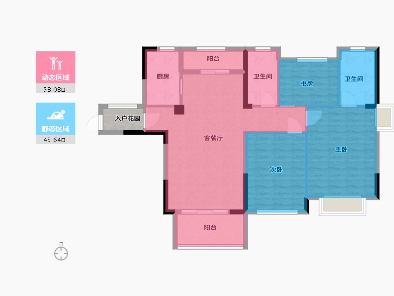 江西省-九江市-御景东方-96.00-户型库-动静分区