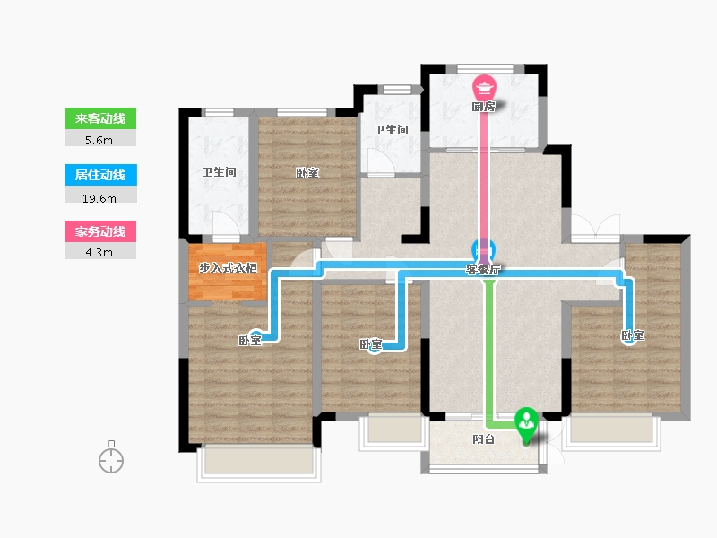 浙江省-湖州市-大发融悦四季-109.00-户型库-动静线