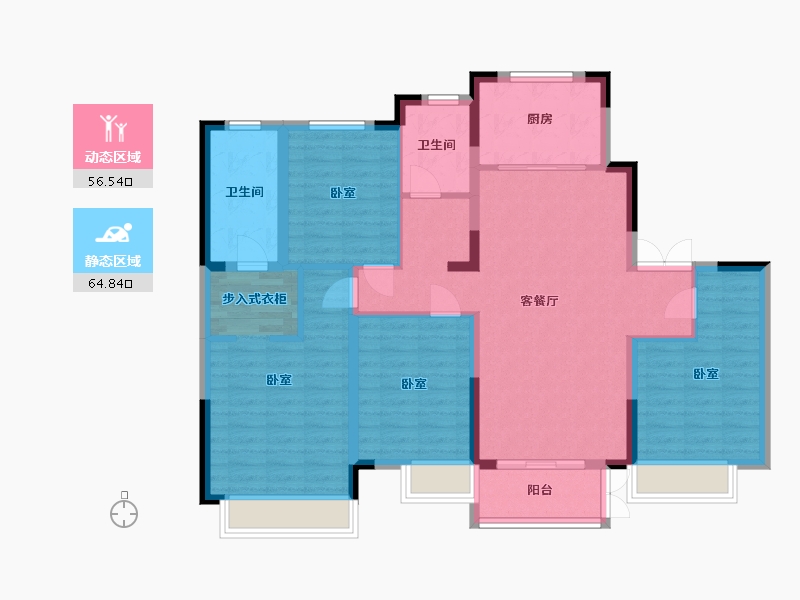 浙江省-湖州市-大发融悦四季-109.00-户型库-动静分区