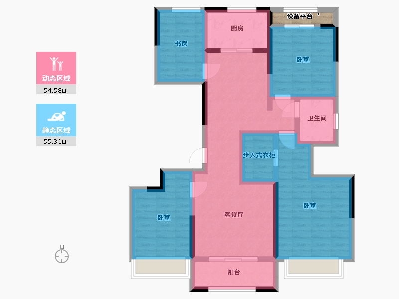 浙江省-湖州市-东宸-98.68-户型库-动静分区