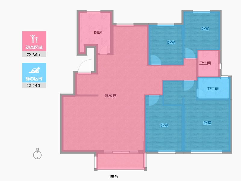 浙江省-绍兴市-祥生金麟府-113.00-户型库-动静分区