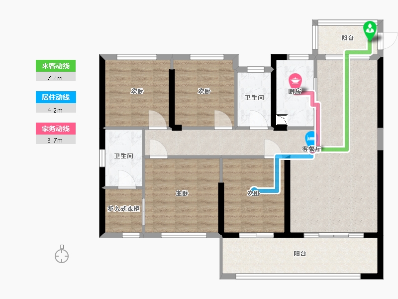 福建省-福州市-福清璀璨滨江-100.00-户型库-动静线