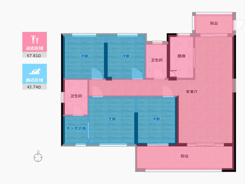 福建省-福州市-福清璀璨滨江-100.00-户型库-动静分区