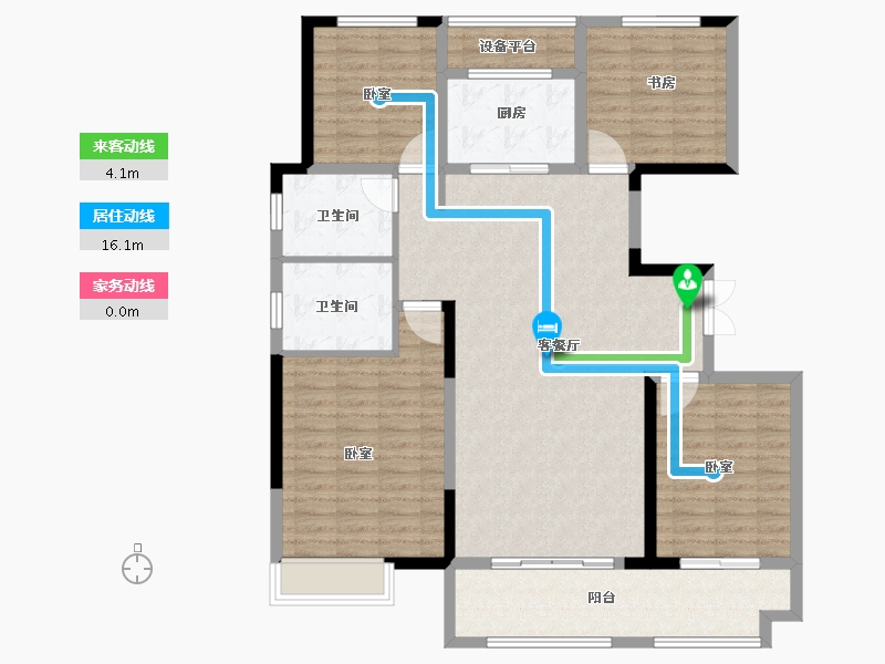 安徽省-合肥市-合肥奥园城市天地-125.99-户型库-动静线