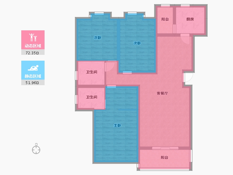 江西省-九江市-鼎翔珍珠湖-110.64-户型库-动静分区