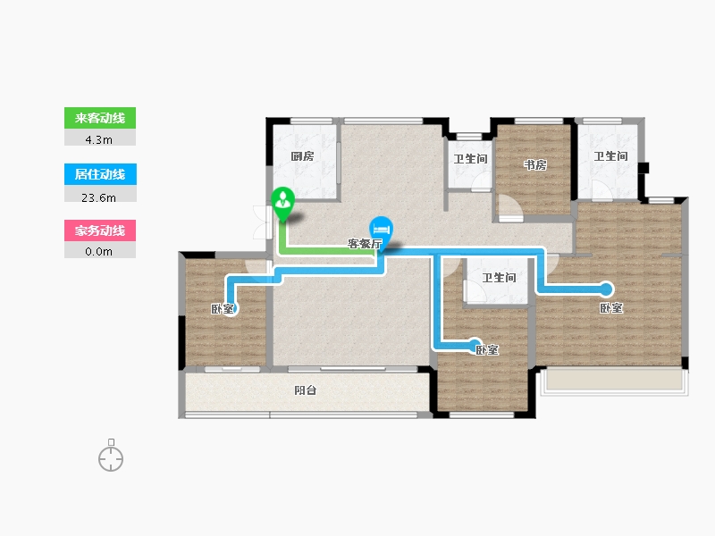 浙江省-宁波市-中交君玺-148.00-户型库-动静线