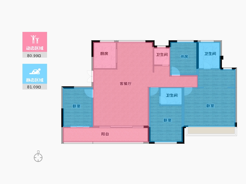 浙江省-宁波市-中交君玺-148.00-户型库-动静分区