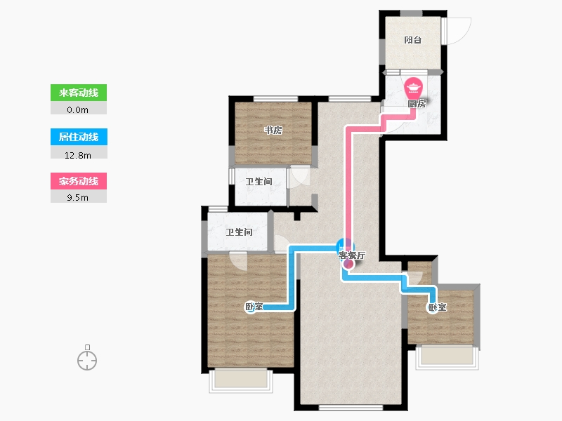 宁夏回族自治区-银川市-银川融创城-106.00-户型库-动静线