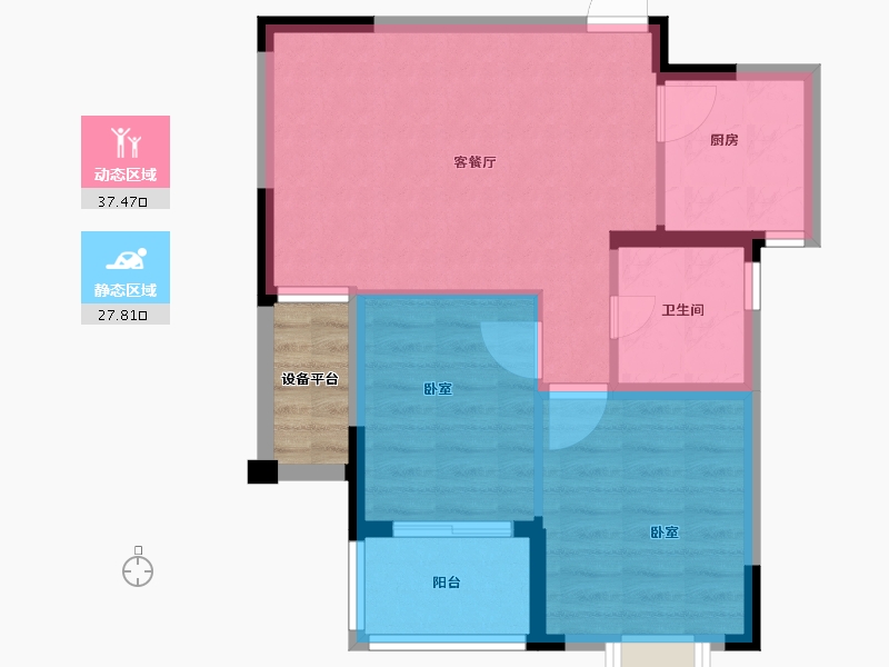 安徽省-合肥市-保来国际城-61.58-户型库-动静分区