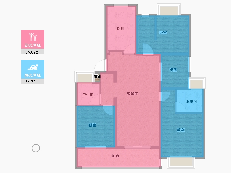 江苏省-无锡市-融创大塘御园-103.00-户型库-动静分区