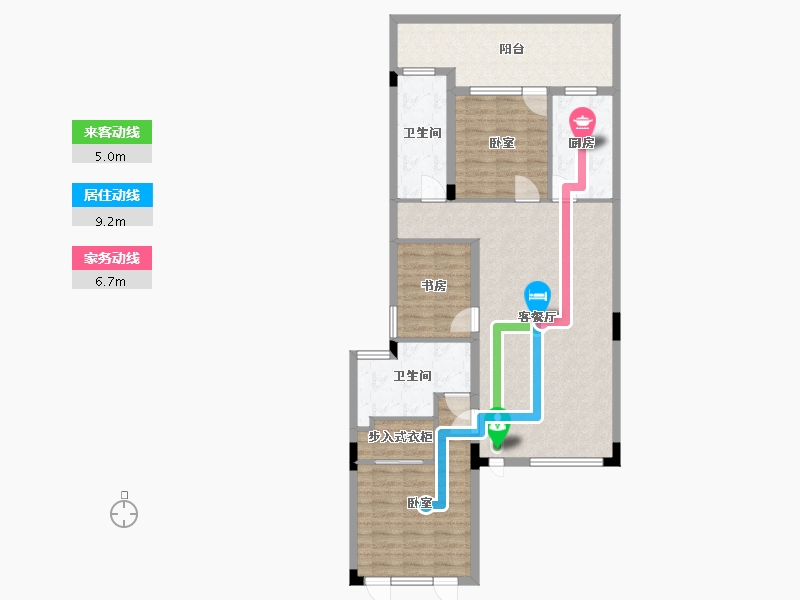 浙江省-湖州市-绿城晓荷江南-104.00-户型库-动静线