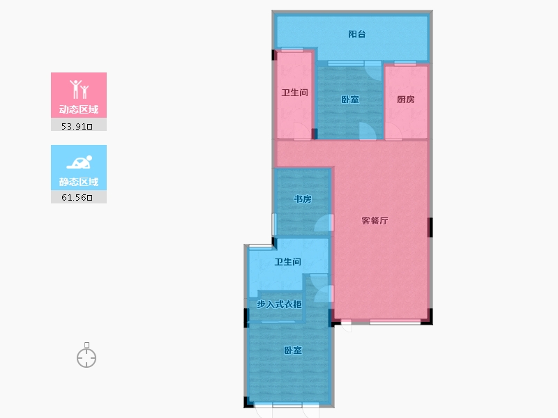 浙江省-湖州市-绿城晓荷江南-104.00-户型库-动静分区