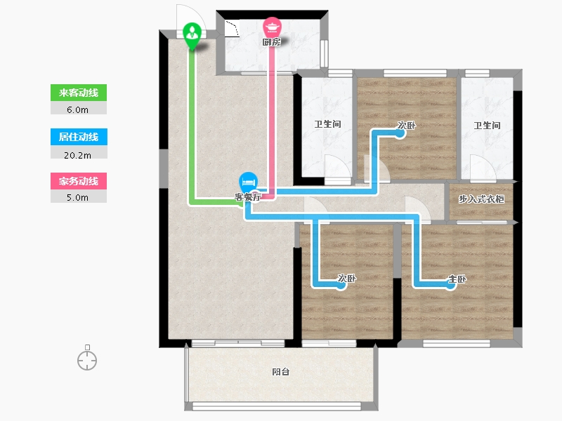 福建省-福州市-福清璀璨滨江-92.00-户型库-动静线