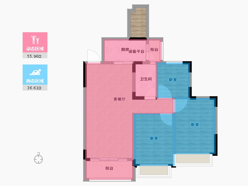 浙江省-湖州市-恒大林溪竹语-85.95-户型库-动静分区