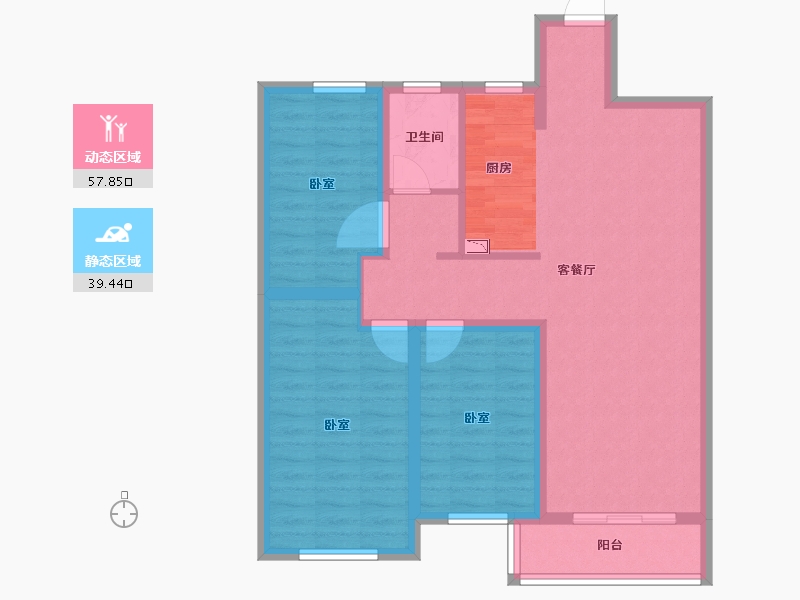 安徽省-芜湖市-公园大道壹号-87.00-户型库-动静分区