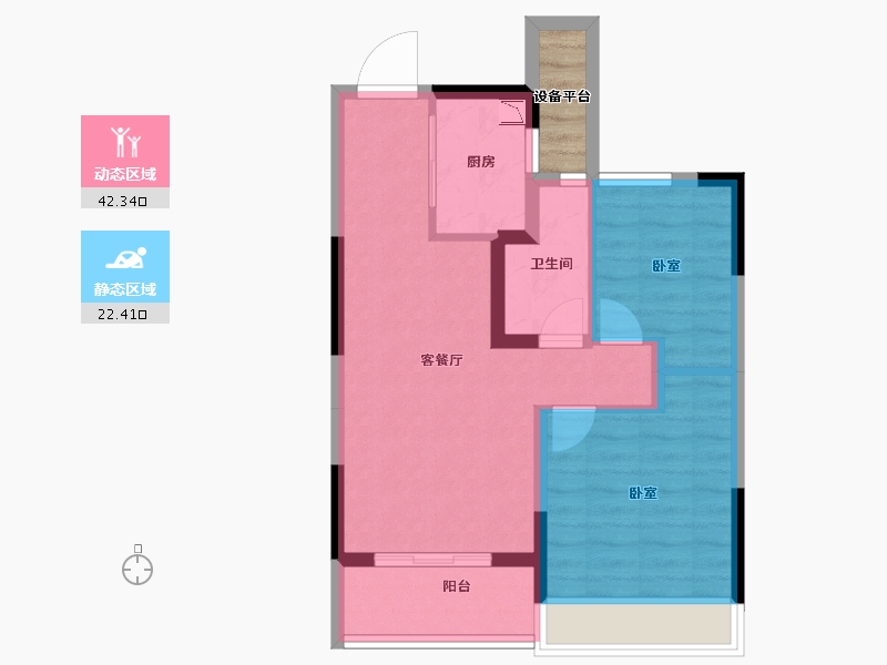 浙江省-金华市-义乌壹号院-59.52-户型库-动静分区