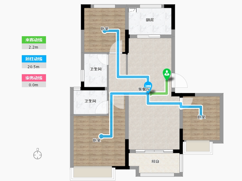 安徽省-合肥市-庐江美的城-94.00-户型库-动静线