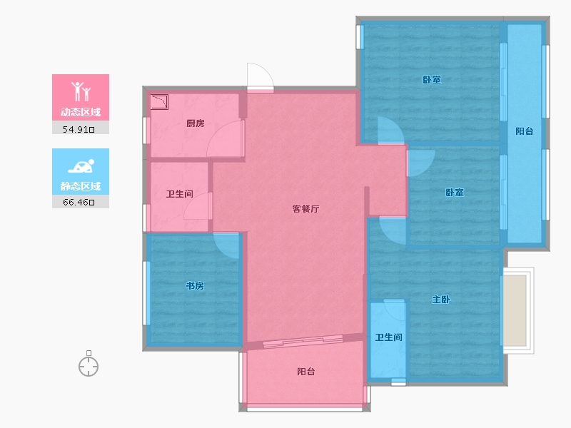 福建省-泉州市-安溪盛世金元-110.00-户型库-动静分区