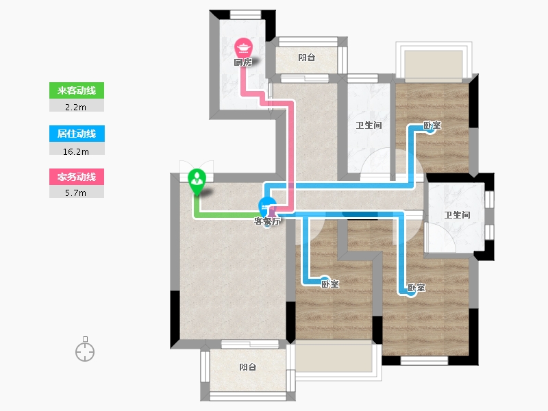 浙江省-绍兴市-鹅境雅园-49.02-户型库-动静线