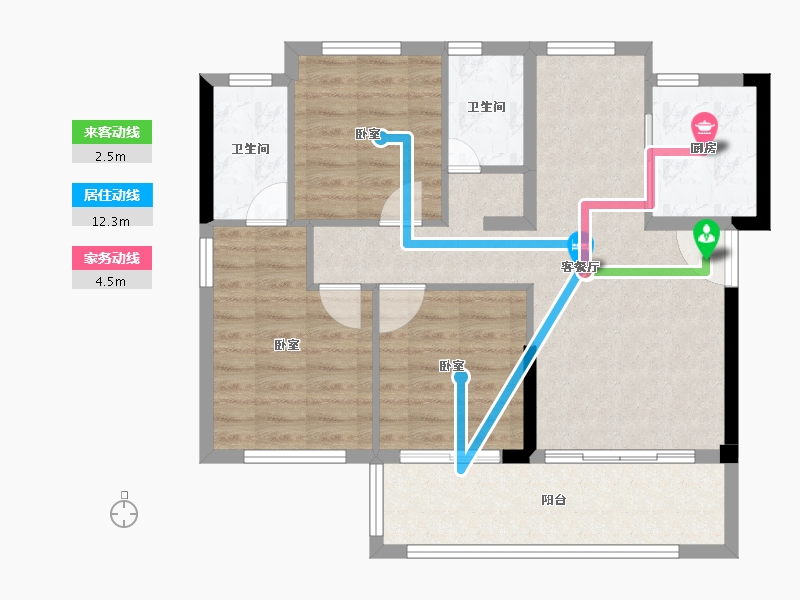 福建省-泉州市-力高水投君誉中央-79.13-户型库-动静线