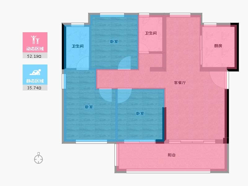 福建省-泉州市-力高水投君誉中央-79.13-户型库-动静分区