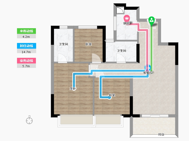 浙江省-杭州市-金地滨与城-78.27-户型库-动静线