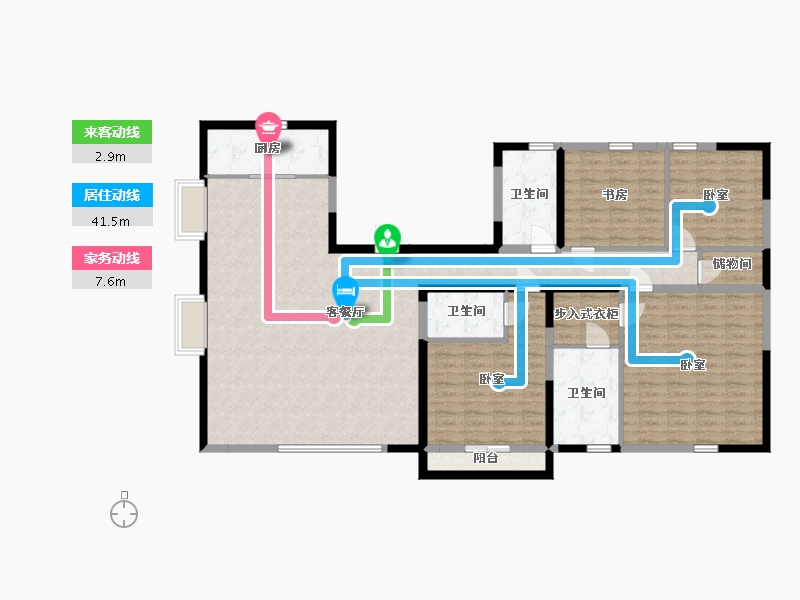 宁夏回族自治区-银川市-正丰海德家园-157.33-户型库-动静线