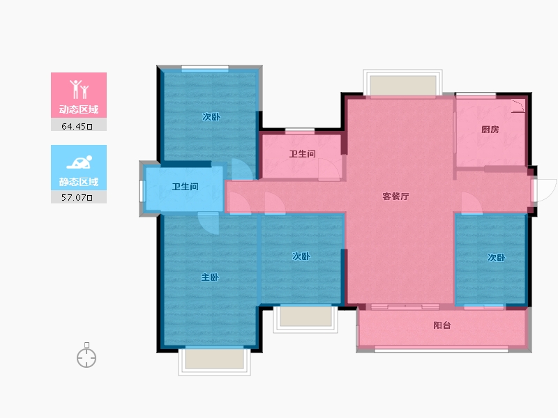 福建省-福州市-平潭岚湾·正荣府-110.00-户型库-动静分区