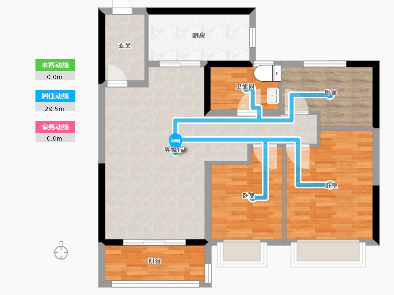 江苏省-镇江市-恒大港悦庭-83.30-户型库-动静线