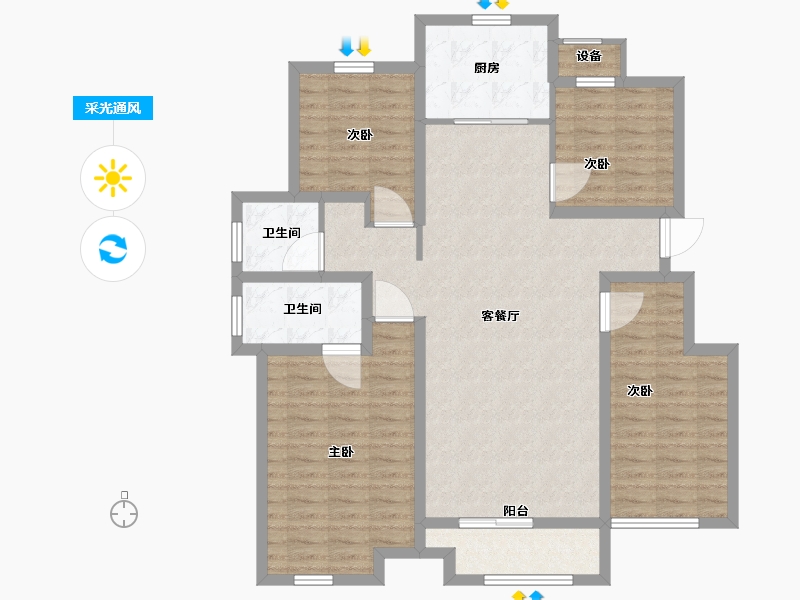 江西省-南昌市-联发公园前-111.01-户型库-采光通风