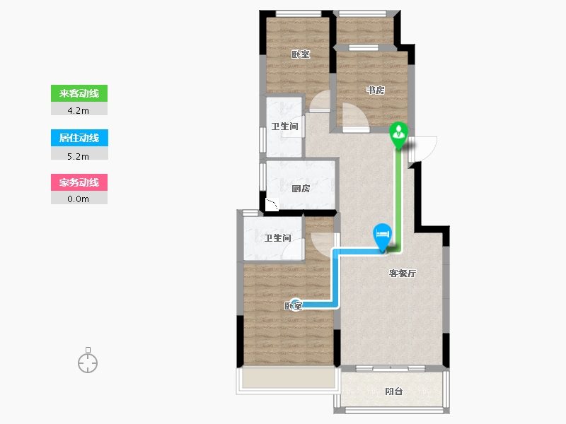 浙江省-金华市-横店南江西园-82.00-户型库-动静线