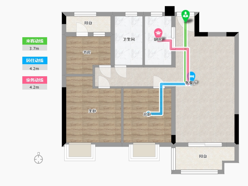 江西省-南昌市-龍居東郡-72.00-户型库-动静线