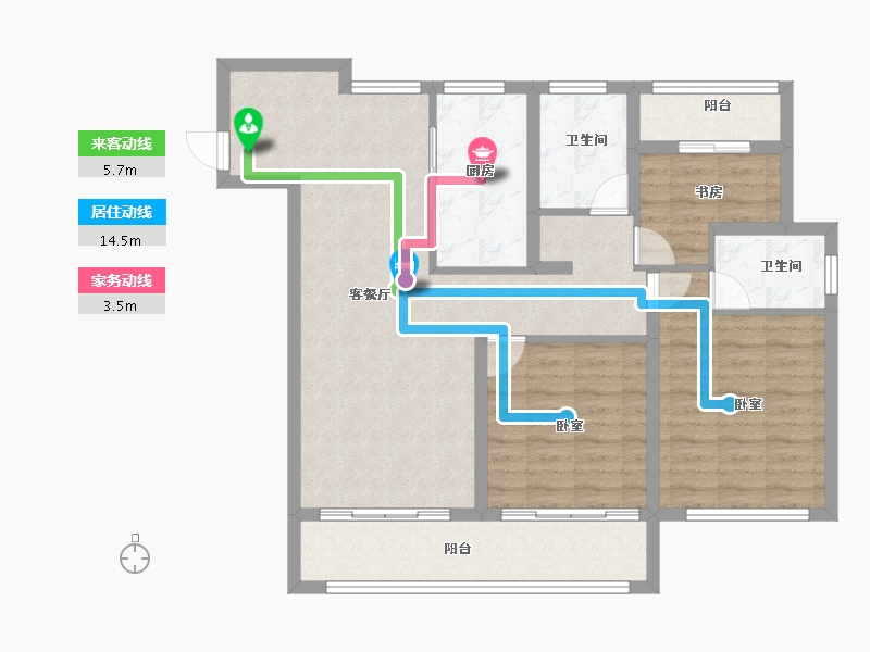 江西省-上饶市-翼天·十里风荷-92.00-户型库-动静线