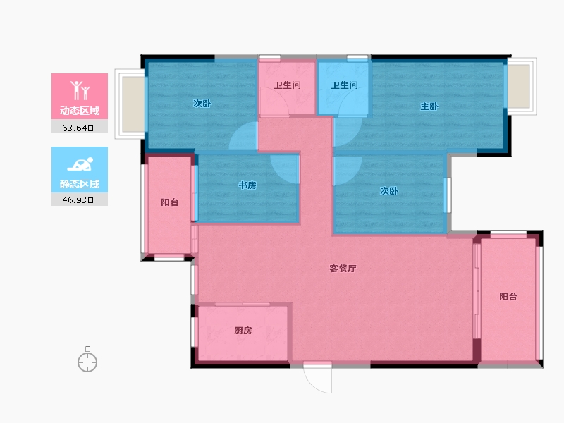 福建省-南平市-新城中心御峰-101.00-户型库-动静分区