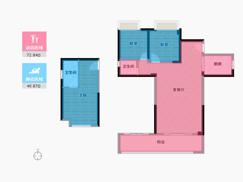 福建省-泉州市-石狮国宾壹号院-107.64-户型库-动静分区