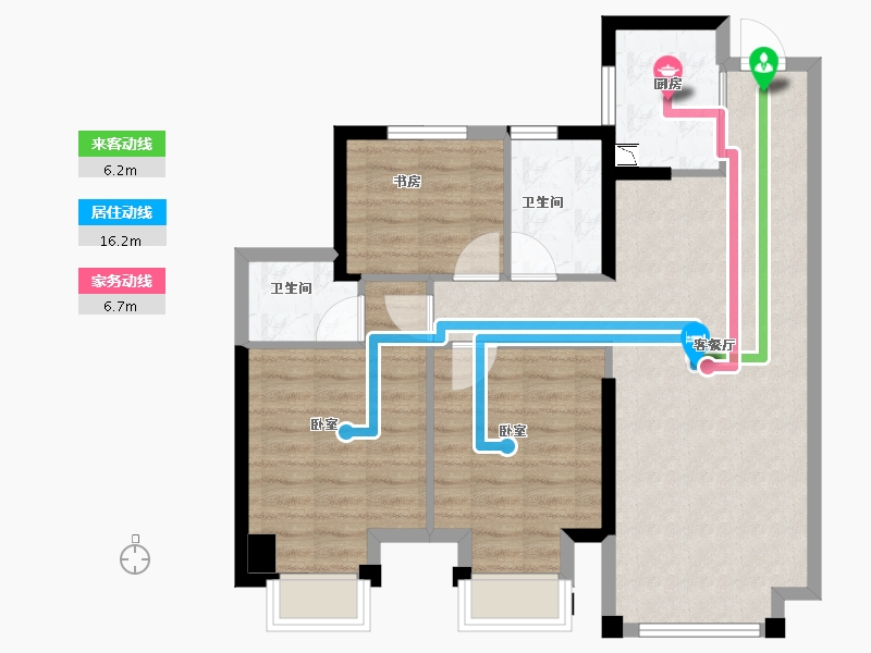 福建省-龙岩市-龙地·东尚湾-83.00-户型库-动静线