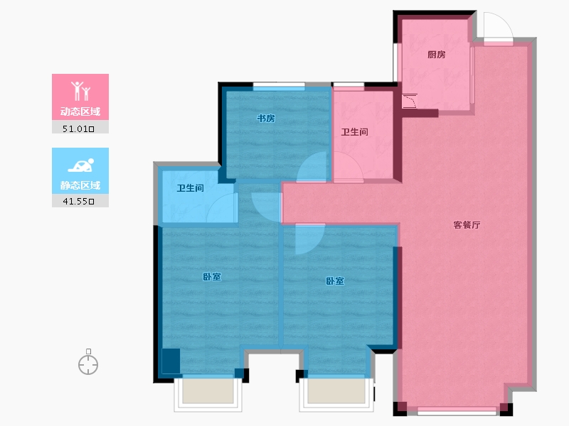 福建省-龙岩市-龙地·东尚湾-83.00-户型库-动静分区